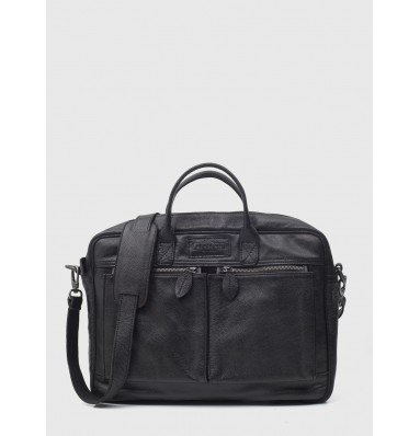 Steve Black Leather Briefcase | Alaskan Leather Company